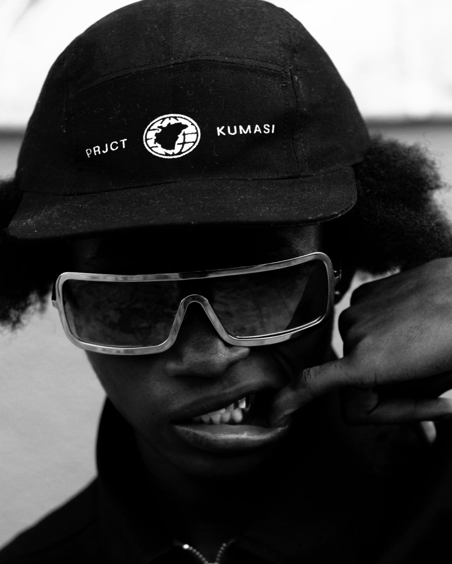 PRJCT Kumasi - Black Twill 5 Panel Cap