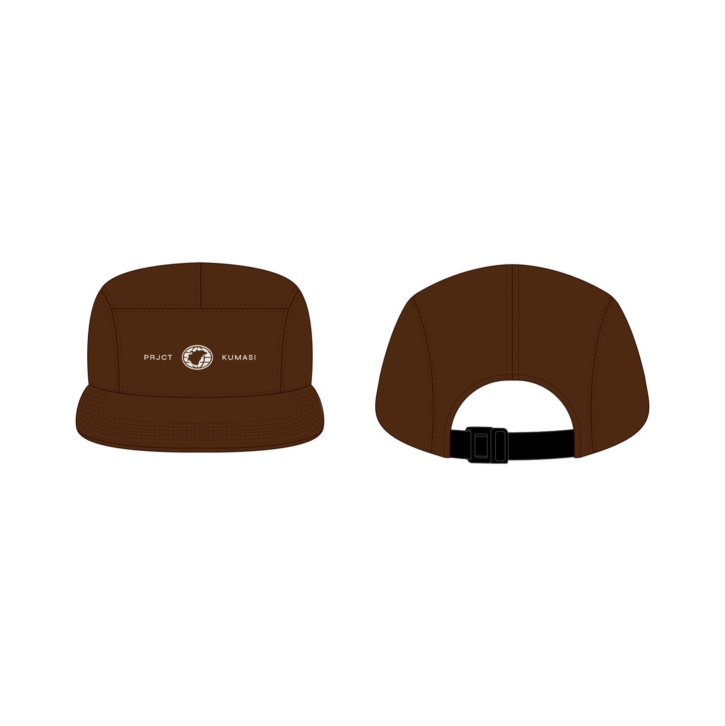 PRJCT Kumasi - Brown Twill 5 Panel Cap